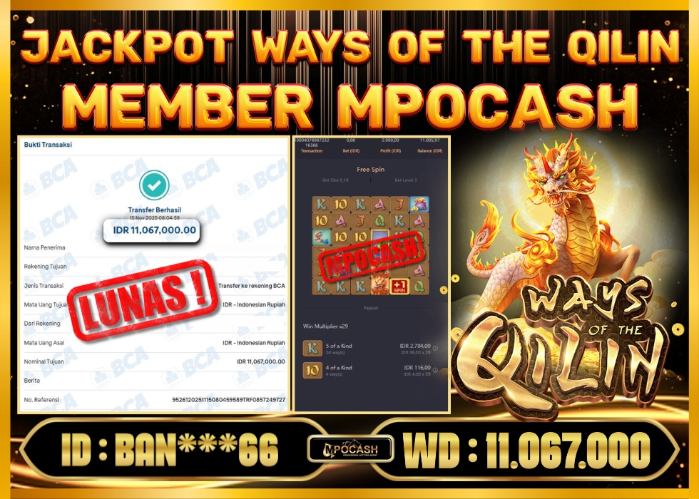 MPOCASH JACKPOT WAYS OF THE QILIN